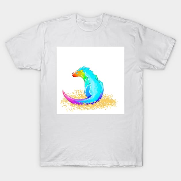 Contemplative rainbow T-Shirt by LilSillyLily